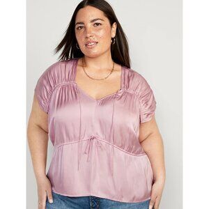 Women's Pink Satin Top